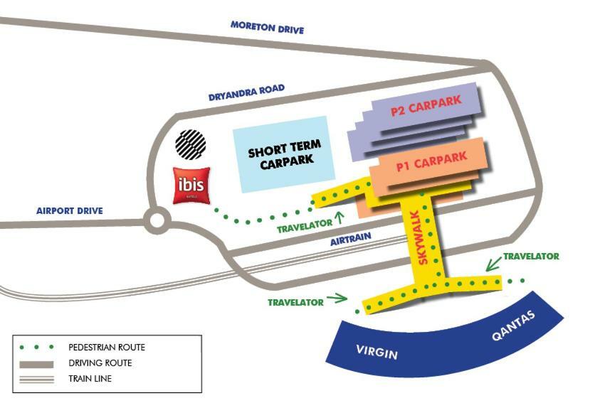 Pullman Brisbane Airport Otel Dış mekan fotoğraf Map of the terminal